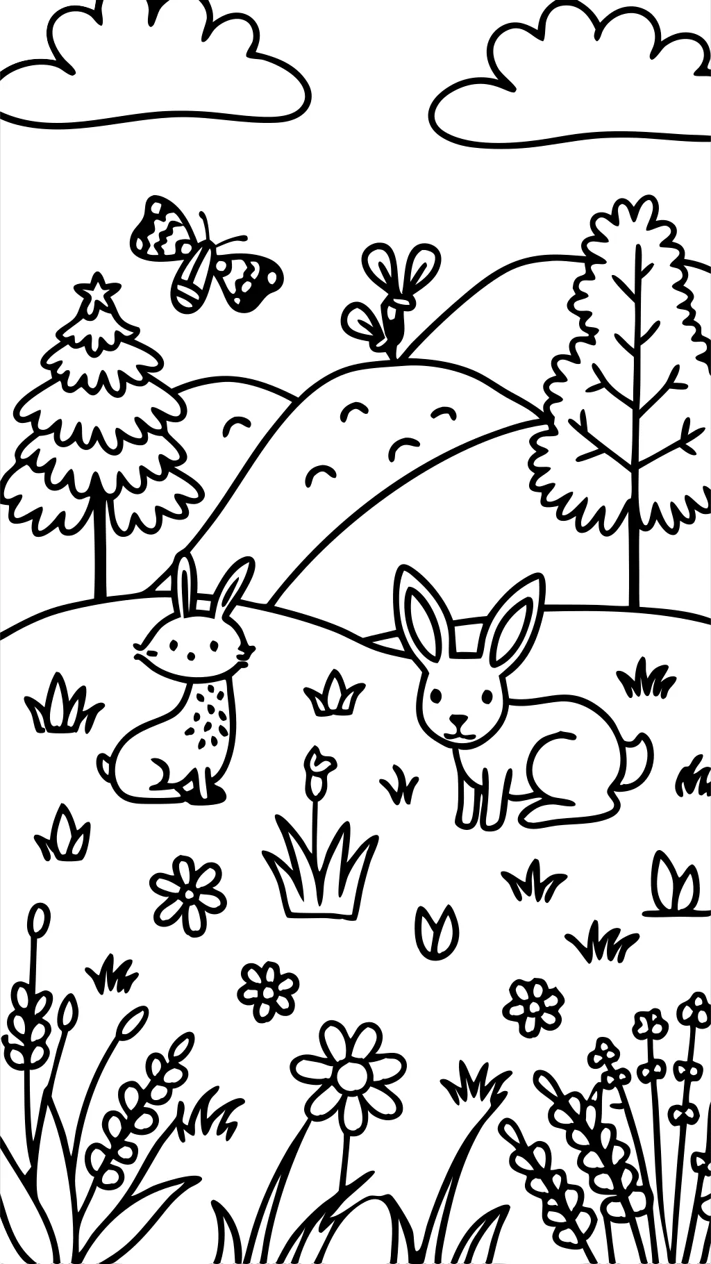 grassland coloring page